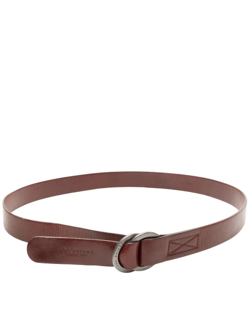 THE BRIDGE CASENTINO Made in Italy leather belt burgundy abb. dark ruthenium - Belts