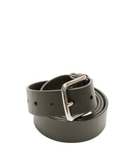 CERRUTI LOGO EMBOSSED Shortenable leather belt - Belts