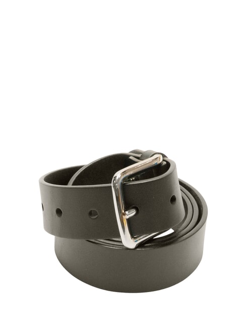 CERRUTI LOGO EMBOSSED Shortenable leather belt head - Belts