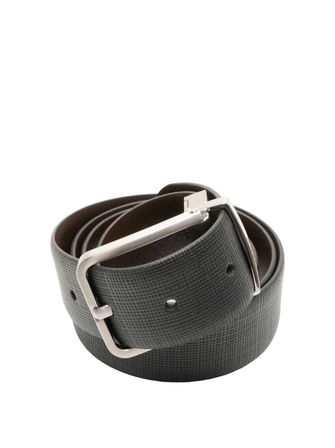 CERRUTI CASUAL Leather belt black/dark brown - Belts