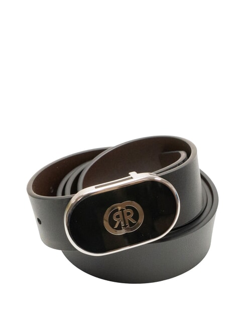 CERRUTI DOUBLE R Leather belt black/dark brown - Belts