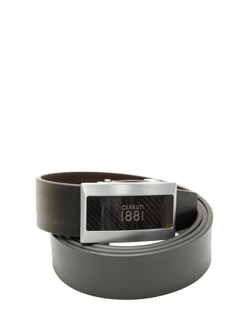 CERRUTI 1881 Double-sided leather belt black/dark brown - Belts