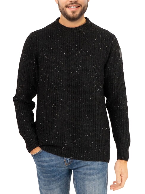 NORTH SAILS N|S Melange wool blend crew neck sweater black - Men's Sweaters