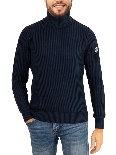 NORTH SAILS N|S Ribbed turtleneck sweater navy blue - Men's Sweaters