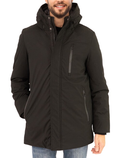 NORTH SAILS LIGHT SOFT Long jacket with hood black - Men's Jackets
