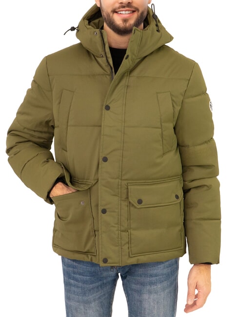 NORTH SAILS PADDED Medium-length hooded down jacket ivy green - Men's down jackets