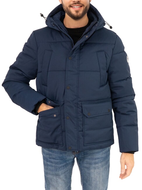 NORTH SAILS PADDED Medium-length hooded down jacket navy blue - Men's down jackets