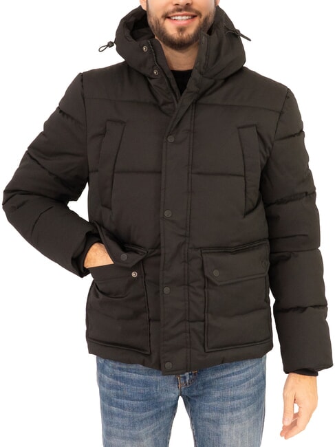 NORTH SAILS PADDED Medium-length hooded down jacket black - Men's down jackets