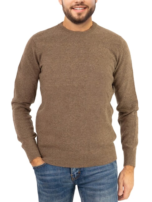 NORTH SAILS N|S Crew neck sweater with logo embroidery fossil melange - Men's Sweaters