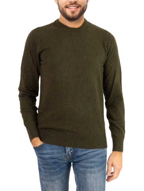 NORTH SAILS N|S Crew neck sweater with logo embroidery ivy green - Men's Sweaters