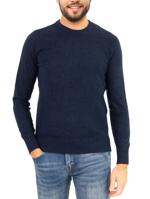 NORTH SAILS N|S Crew neck sweater with logo embroidery navy blue - Men's Sweaters