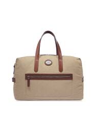 THE BRIDGE STORY Small leather and fabric duffel bag - Duffle bags