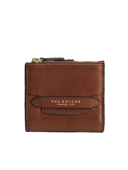 THE BRIDGE LUCREZIA Compact leather wallet BROWN - Women’s Wallets
