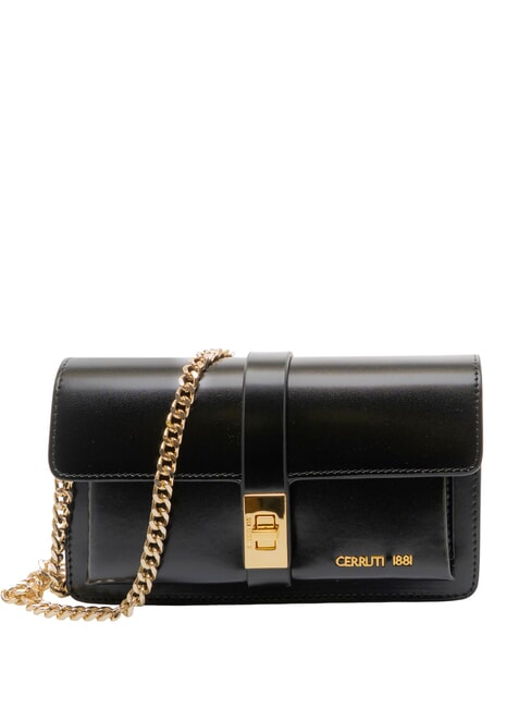 CERRUTI SAMANTHA Mini shoulder bag, in leather black - Women’s Bags