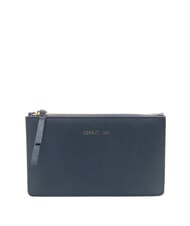 CERRUTI CERRUTIS Clutch bag with shoulder strap, in leather blue - Women’s Bags - 1