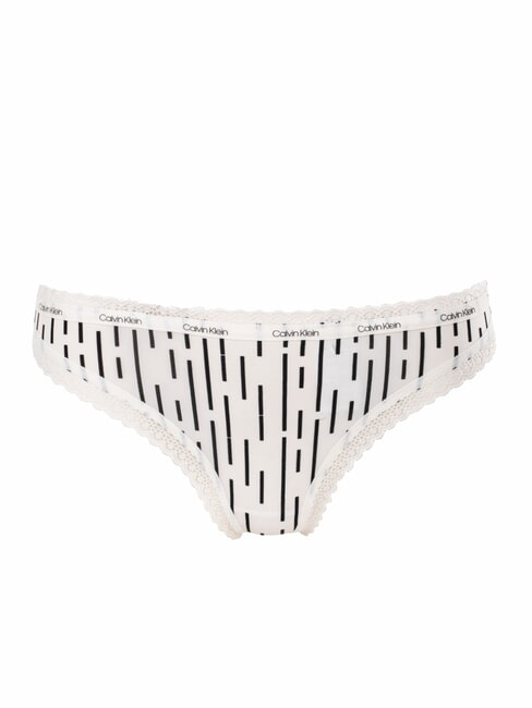 CALVIN KLEIN CK Slip with lace morse stripe_ivory - Women's briefs