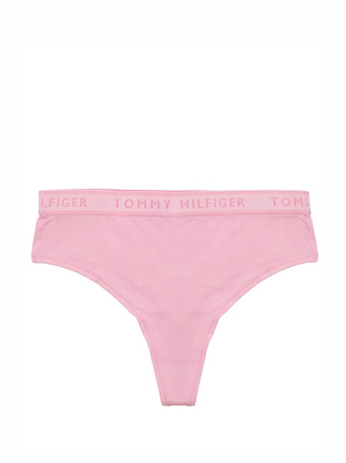 TOMMY HILFIGER TH High-waisted thong with logo elastic classic pink - Women's briefs