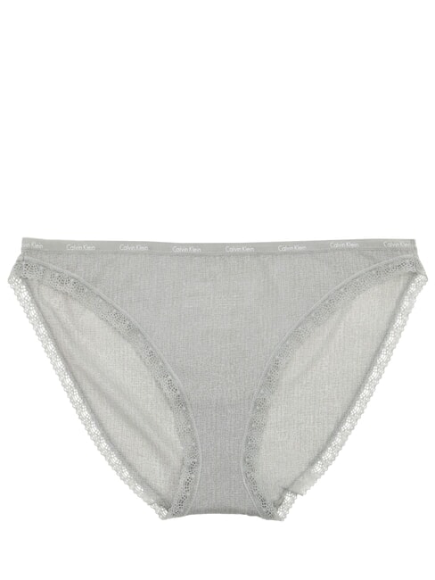 CALVIN KLEIN CK Slip with lace crackle print + medium gray - Women's briefs