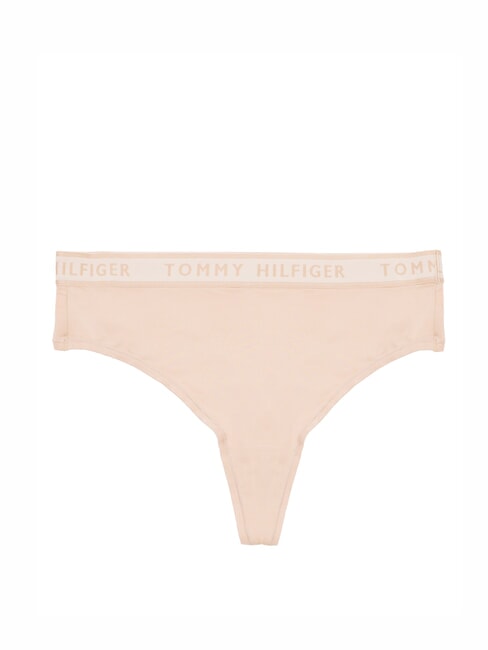 TOMMY HILFIGER TH High-waisted thong with logo elastic misty blush - Women's briefs