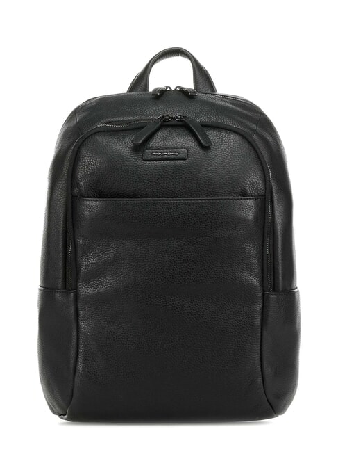 PIQUADRO MODUS SPECIAL Leather backpack for PC 14 " Black - Laptop backpacks
