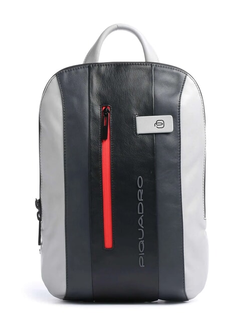 PIQUADRO URBAN 14" laptop backpack, in leather Grey - Laptop backpacks