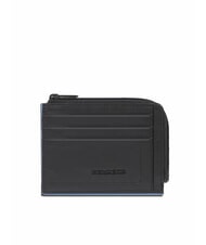 PIQUADRO ATLAS Flat leather card holder coin purse - Men’s Wallets