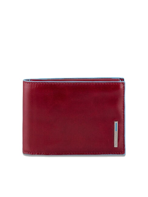 PIQUADRO wallet BLUE SQUARE line, in leather RED - Men’s Wallets