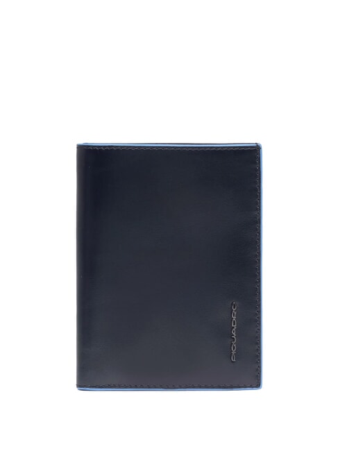 PIQUADRO BLUE SQUARE Vertical leather wallet blue - Men’s Wallets