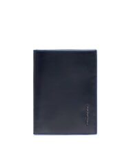 PIQUADRO BLUE SQUARE Vertical leather wallet blue - Men’s Wallets - 1