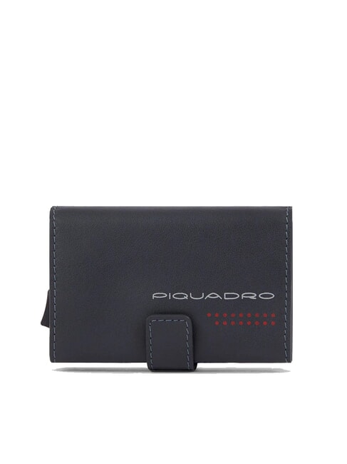 PIQUADRO URBAN Metal and leather credit card holder Grey - Men’s Wallets