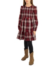 TOMMY HILFIGER TH KIDS Long-sleeved checked dress for girls multi-check - Little Girls' Dresses - 1