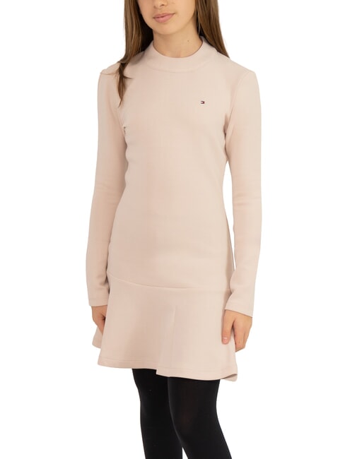 TOMMY HILFIGER TH KIDS Long-sleeved dress for girls cashmere cream - Little Girls' Dresses