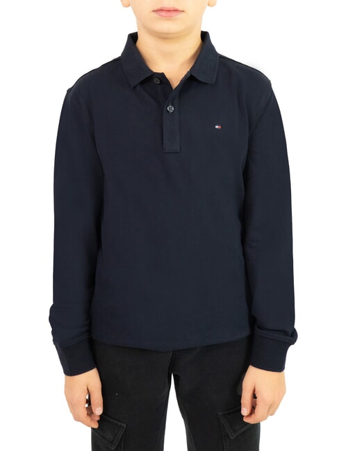 TOMMY HILFIGER TH KIDS Children's long-sleeved polo shirt desert sky - Child T-shirt
