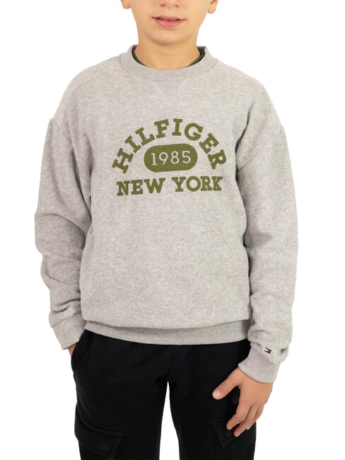 TOMMY HILFIGER TH KIDS Children's sweatshirt with print new light gray heather - Baby Sweatshirt