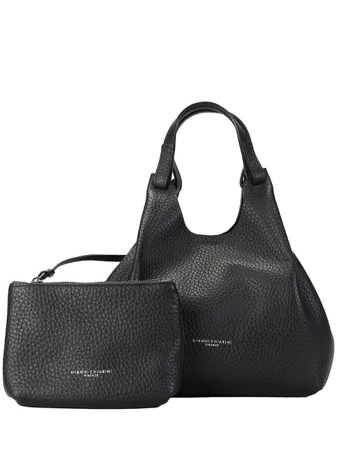 GIANNI CHIARINI DUA Shoulder bag, in leather Black - Women’s Bags