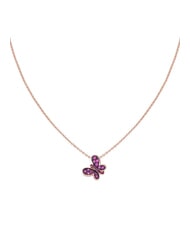 AMEN FARFALLE Rose silver necklace with zirconia - Necklaces