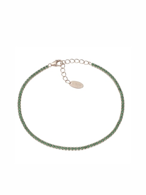 AMEN TENNIS MANIA Rose bracelet with green zirconia rose - Bracelets