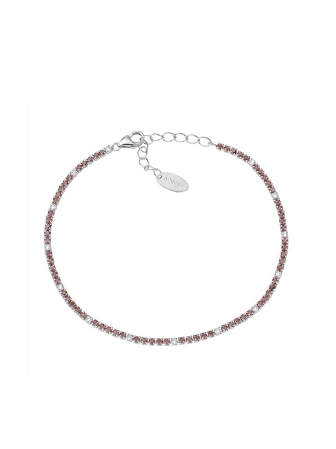 AMEN TENNIS MANIA White and orange zirconia bracelet rhodium - Bracelets