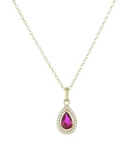 AMEN LADY Necklace with drop pendant and zirconia - Necklaces