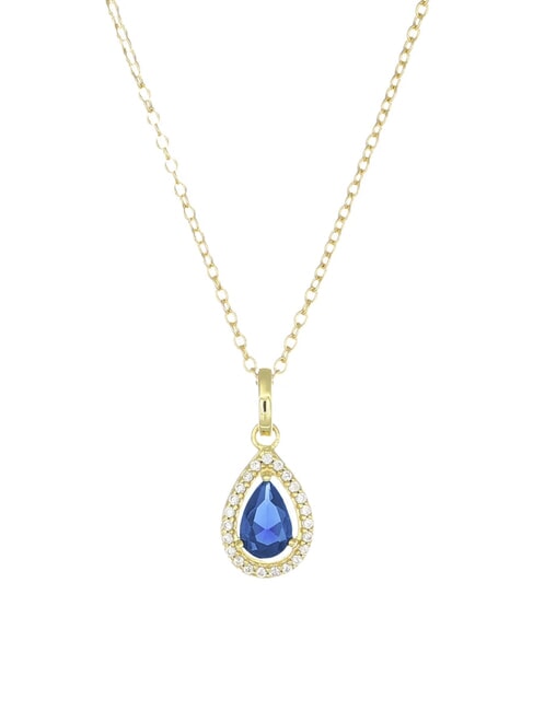 AMEN LADY Necklace with drop pendant and zirconia gold - Necklaces