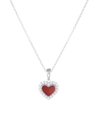 AMEN GIOIA DI MAMMA Necklace with enameled heart and zircons - Necklaces