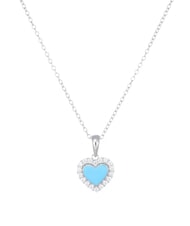 AMEN GIOIA DI MAMMA Necklace with enameled heart and zircons - Necklaces