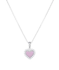 AMEN GIOIA DI MAMMA Necklace with enameled heart and zircons - Necklaces