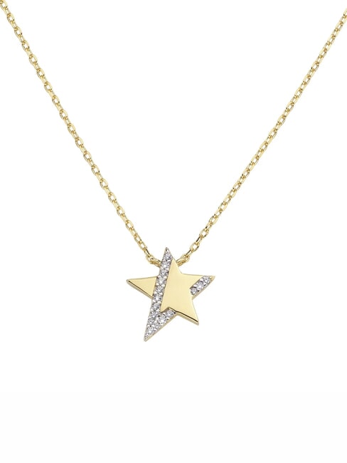 AMEN STELLE Golden necklace with charm and zirconia gold - Necklaces