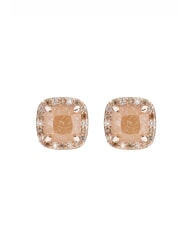 AMEN ICY DIAMONDS Square lobe earrings with zirconia - Earrings