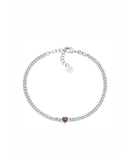 AMEN AMORE Bracelet with red zircon heart - Bracelets