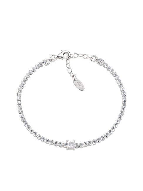 AMEN TENNIS Bracelet with white zirconia rhodium - Bracelets
