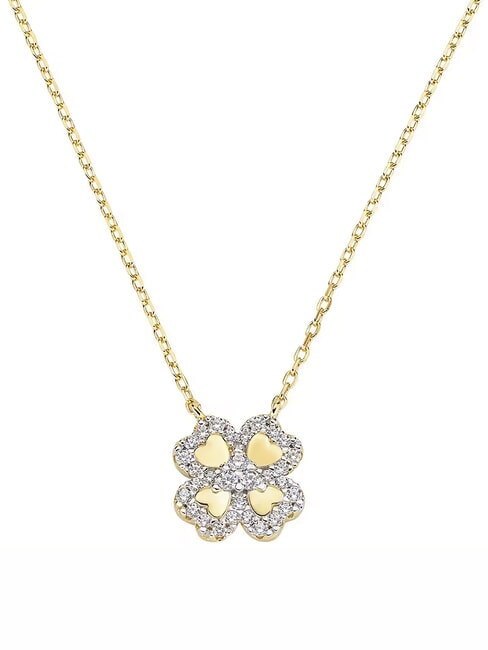 AMEN AMORE Necklace with four-leaf clover and zirconia gold - Necklaces