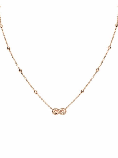 AMEN COCCOLE Necklace with infinity and spheres rose - Necklaces