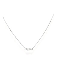 AMEN COCCOLE Silver necklace with hearts and spheres - Necklaces